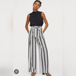 H&M, size 4, black and white striped.